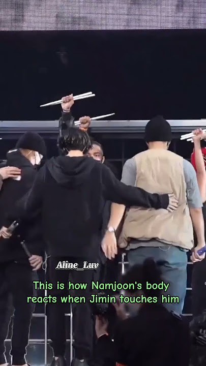 This is how Namjoon's body reacts when Jimin touches him #minimoni #bts