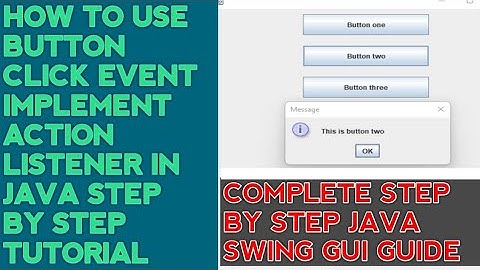ActionListener Button | Java Swing Tutorial for Beginners