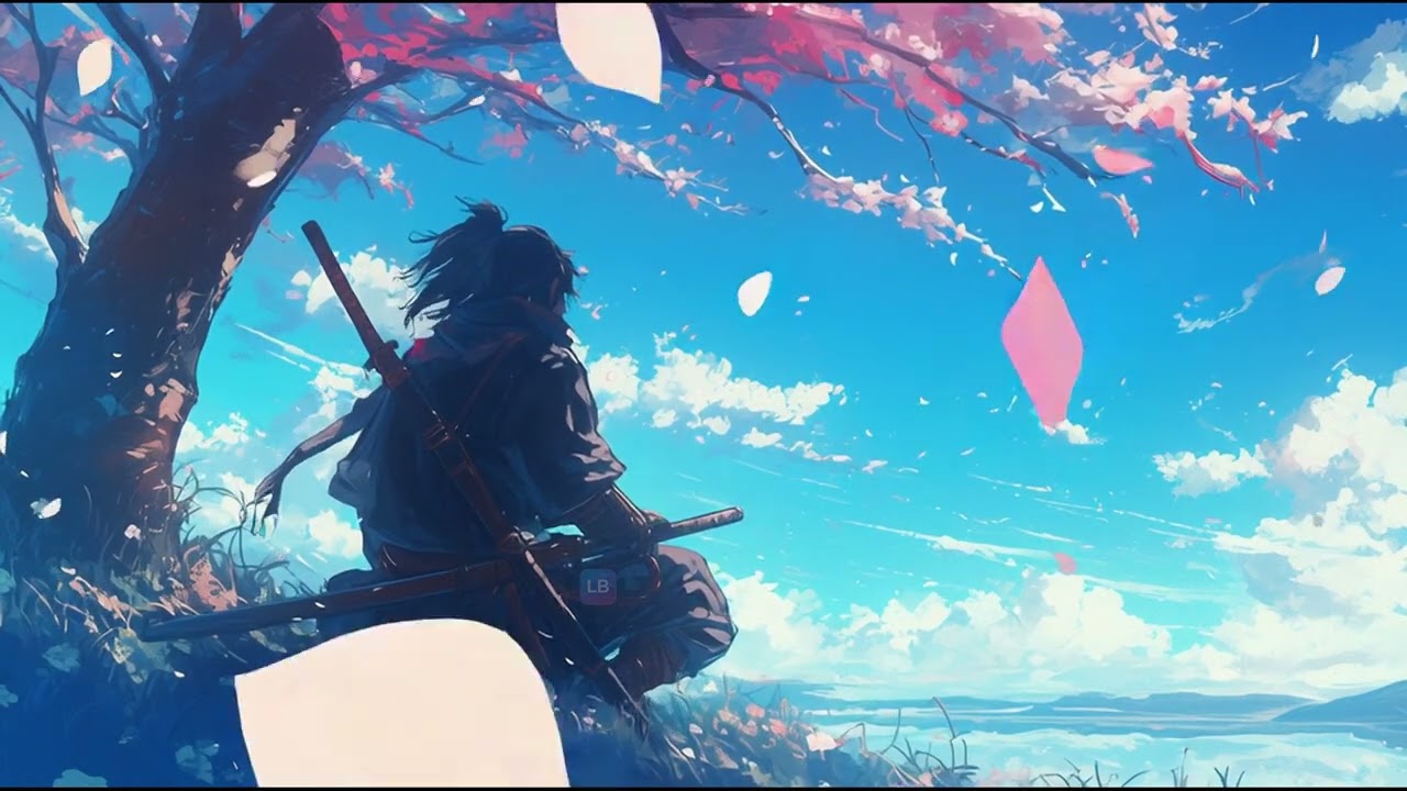 Japanese Samurai Lofi 4 ⚔️ 100 Minutes Shounen Ronin Chill Beats | Sakura Rooftop Anime Loop 🎧