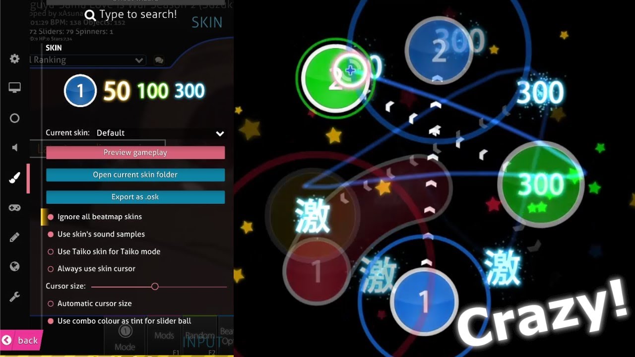 404 SkinNotFound v2 - osu skin gameplay showcase (std, taiko