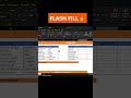 "Excel Flash Fill Trick ⚡ Automate Data in Seconds! #ExcelShorts" #excelshortcuts #excel #exceltips
