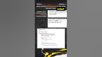 How to Check ✅ Palindrome Number or not  in java #coding #java #palindrome #java #cleancode #shorts