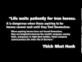 Thich Nhat Hanh - Life Waits Paitiently for True Heroes