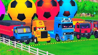 FS22 - wheels on the bus, monster truck, fire truck, police car, tractor, trucks, school bus, mixer