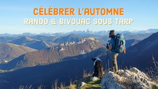 Randonnée et bivouac d’automne dans les Baronnies provençales (sous tarp)