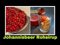 roter Johannisbeersirup Rezept | Johannisbeeren Rohsirup | Sirup ohne Kochen | Selbstversorgung