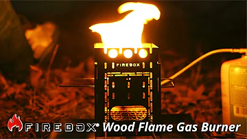 New! Revolutionary "Wood-Flame" Gas Burner Adapter for Firebox Brand Wood Burning Stoves!