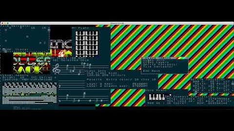 ZEsarUX emulator - Showing windows in background - third video