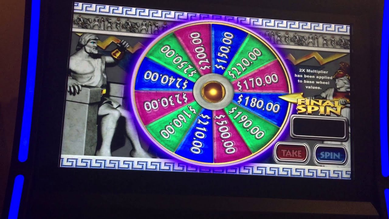 Ancient Thunder Slot Machine Bonus Zeus Wheel Big Win!!! YouTube
