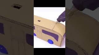 How to make Mini cardboard Bus #bus #shorts