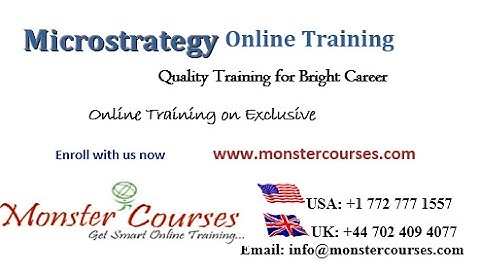 Microstrategy Online Training| Microstrategy Free Video| Microstrategy 9 Training Online
