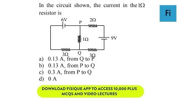 In the circuit shown, the current in the1 | Fisique