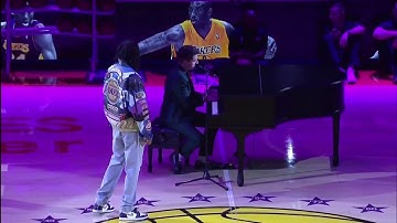 Wiz Khalifa and Charlie Puth performed "See You Again" during halftime to honor Kobe 🙏 😥