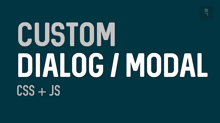 Custom dialog/modal using css and javascript