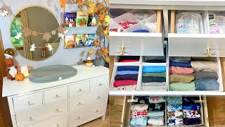 How to Organize a Toddler&#39;s Dresser | Fold Clothes | Toddler Room Ideas | Fall Room Decor 2023