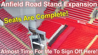Anfield Road Stand on 17.5.24. INSIDE CORNER SEATS COMPLETE! I'm Almost Done Here!