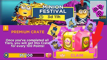 Minion rush Grenadier Premium Crate for 100 points MINION FESTIVAL gameplay walkthrough iOS android