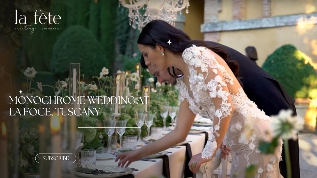 Elegant Monochrome Wedding at La Foce, Tuscany | Planned by Charlotte Ricard-Quesada of La Fête