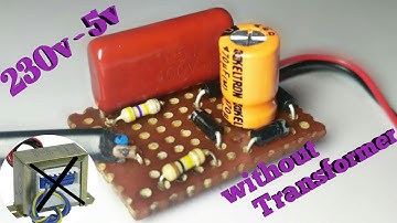 230v AC to 5v DC converter without transformer||Transformer less power supply 230v to 5v