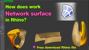 Network surface Tool in Rhino - Rhino 3D Tutorial -  Product 3d modeling