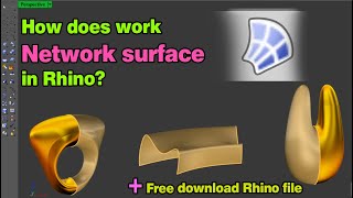 Network surface Tool in Rhino - Rhino 3D Tutorial -  Product 3d modeling Wealth