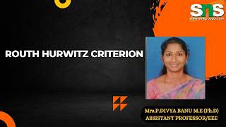 Routh Hurwitz Criterion | Control Systems| SNS Institutions 