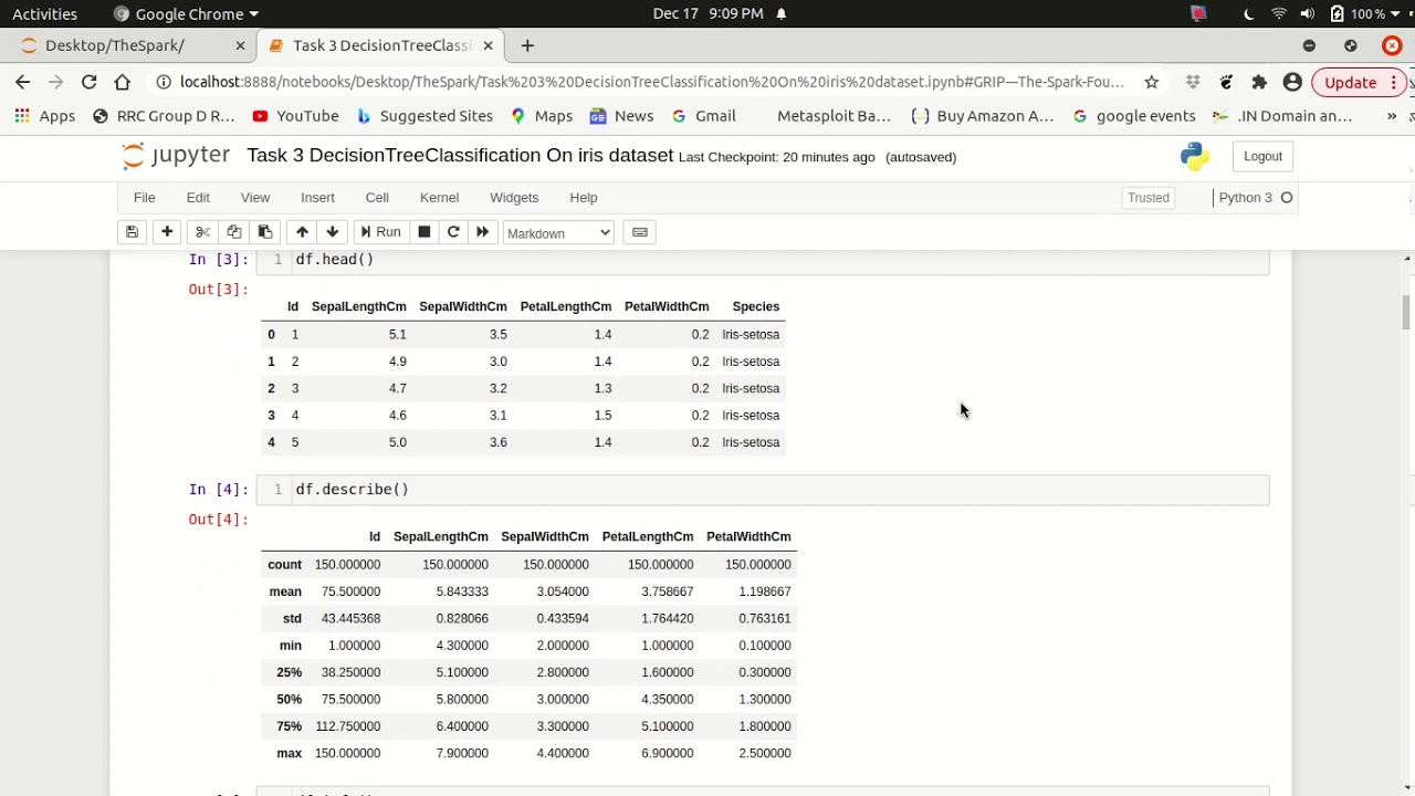 Task 3 Decision Tree Classifier On Iris DataSet | The Spark Foundation ...