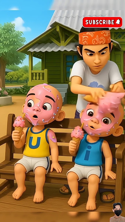 Upin Ipin Belepotan Es Krim Gara² Abang Salleh 😱🤣 #upinipin #shortsviral #trending #animasi