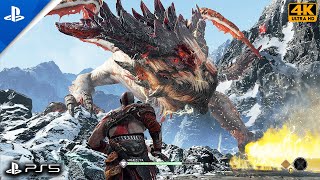 God of War - Kratos vs Dragon Boss Fight (GMGOW+) | Ultra High Graphics PS5 Gameplay (4K)