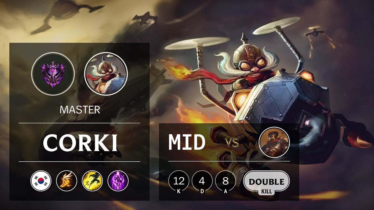 Corki Mid vs Viktor - KR Master Patch 9.18