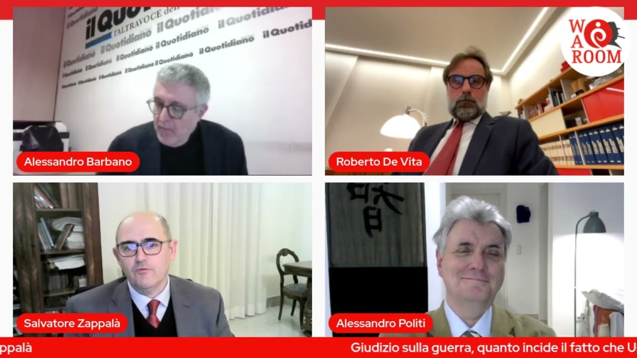 War Room - Alessandro Barbano con Roberto De Vita, Alessandro Politi e Salvatore Zappalà