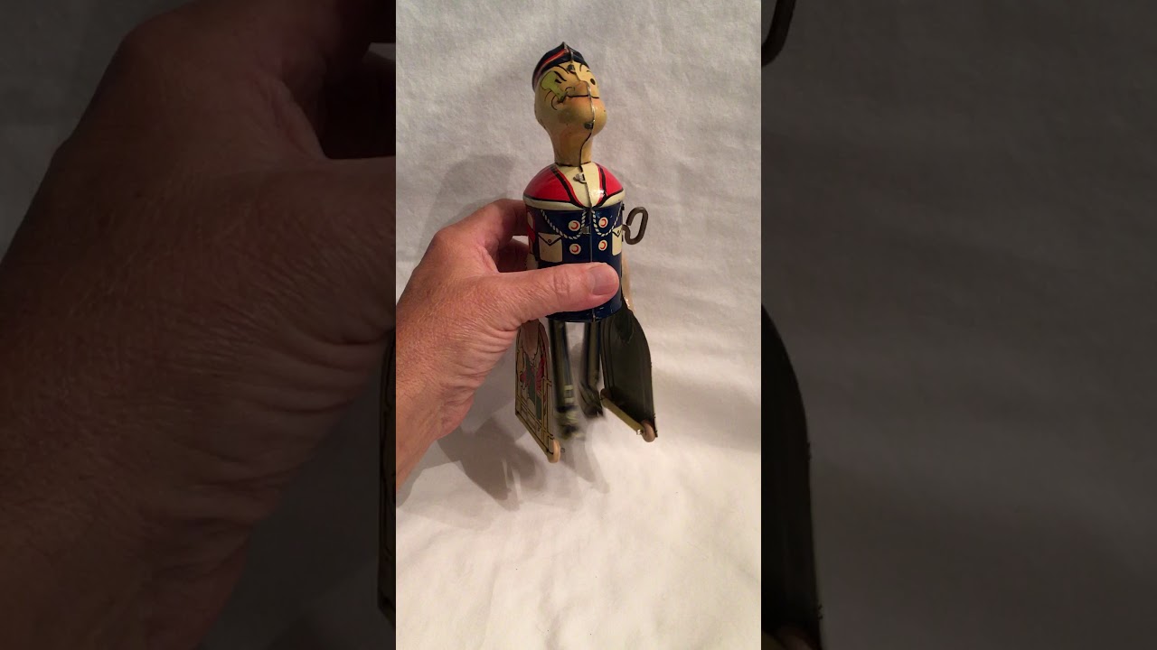 Walking Popeye with Salty the Parrot 1932