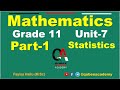 1 Math S Grade 11 Unit 7 Statistics Part 1 Types Of Data New Curriculum Afaan Oromoo 