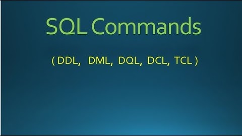 PART-1:Types of SQL Commands or SQL languages - DDL, DML, DCL, DQL, TCL #sql #ORACLE