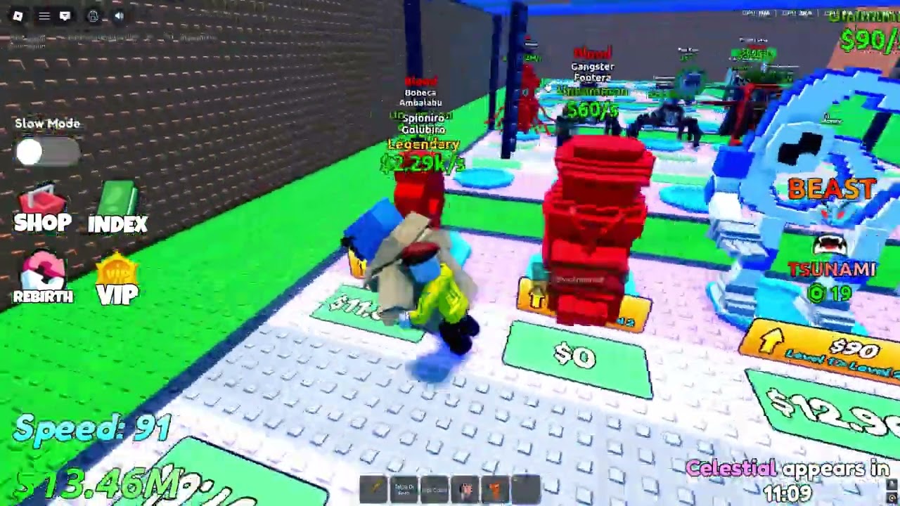 روبلوكس ماب سونامي تنقذ البرينروت#2 Escape Tsunami For Brainrots