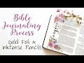 Gold Foil & Inktense Pencils | Bible Journaling Process