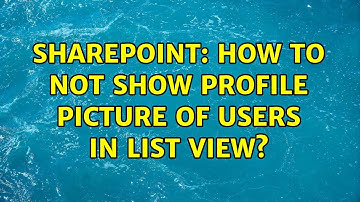 Sharepoint: How to not show profile picture of users in list view?