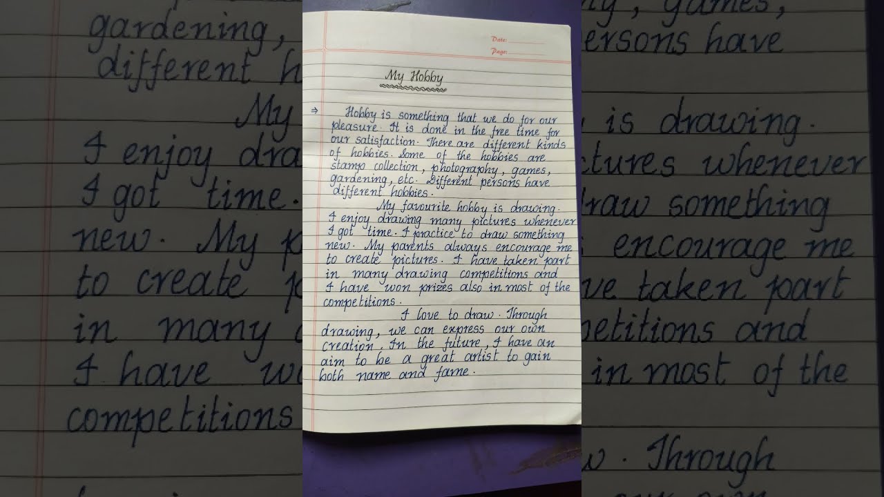Essay On My Hobby In English Essaywriting Howtowrite Myhobby Essaytyper Write Diy