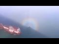 Solar glory, the Spectre of the Brocken, fogbow, corona on October 21, 2016