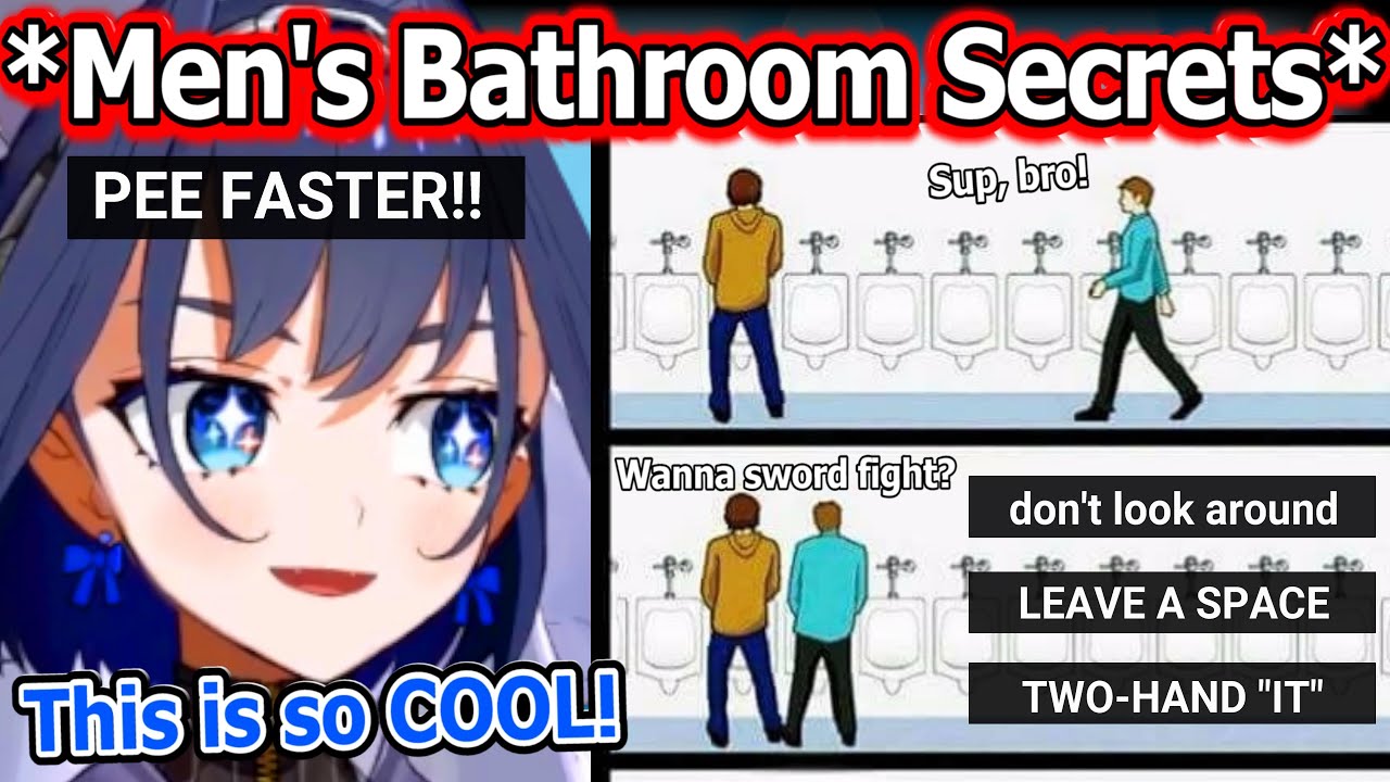 Kronii's Female Mind Can't Comprehend the Men's Bathroom so Chat Reveals All It's Secrets to Her...