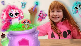 ADLEY and her MAGiC PETS!! Making a Magical Potion with Mom & Alli to create Mixie Mixling friends!