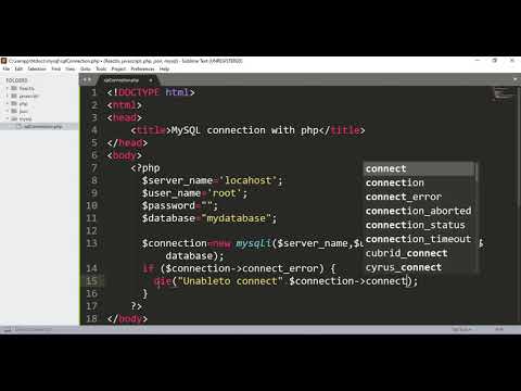 How to make a MySQL connection using PHP