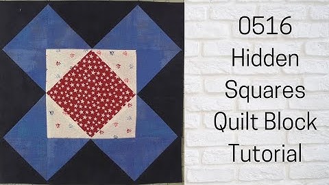 0516 Hidden Squares Quilt Block Tutorial | Block of the Day 2023 | My Quilt of Valor Block #1