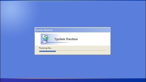 How To Restore Your Computer To An System Restore Point (Windows XP)