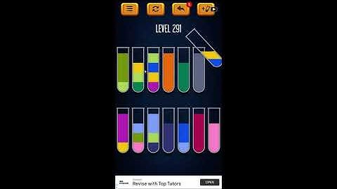 Water Sort Puzzle - Color Liquid Sorting Game Level 291 Solution