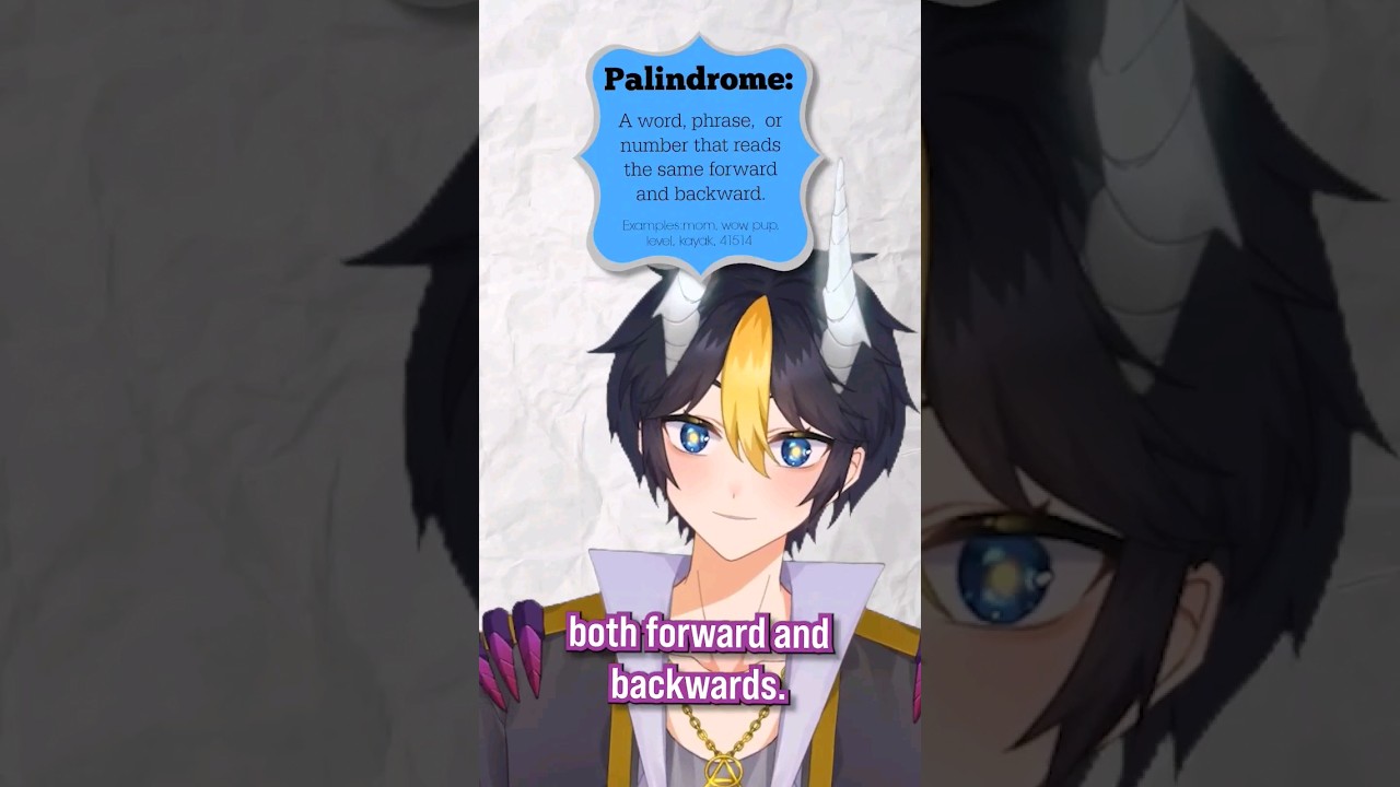 VTUBER SHARES FUN PALINDROME FACT!!!! 