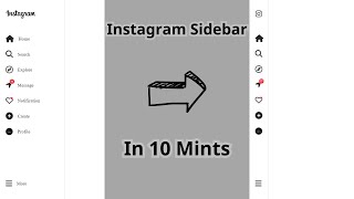 Instagram Sidebar Clone | HTML, CSS & JavaScript Guide