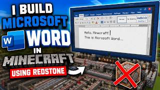 I built Microsoft Word using only Redstone