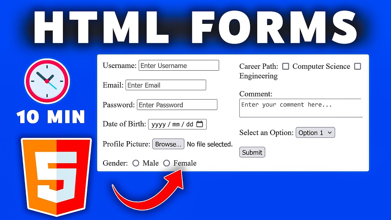 Learn HTML Forms in 10 Minutes 📃 - YouTube