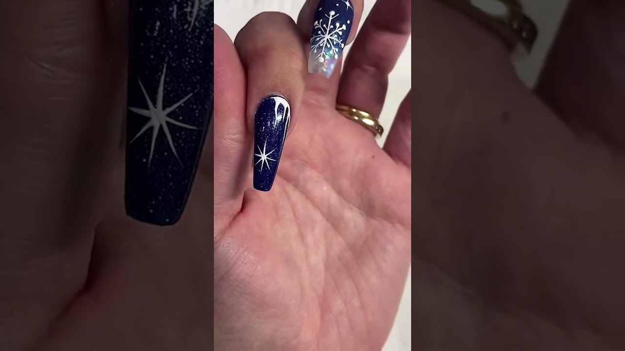 Snowflake & Icicles Nail Design ☃️❄️